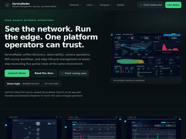 Preview of ServiceRadar