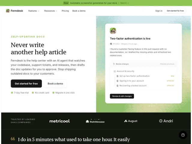 Preview of Ferndesk
