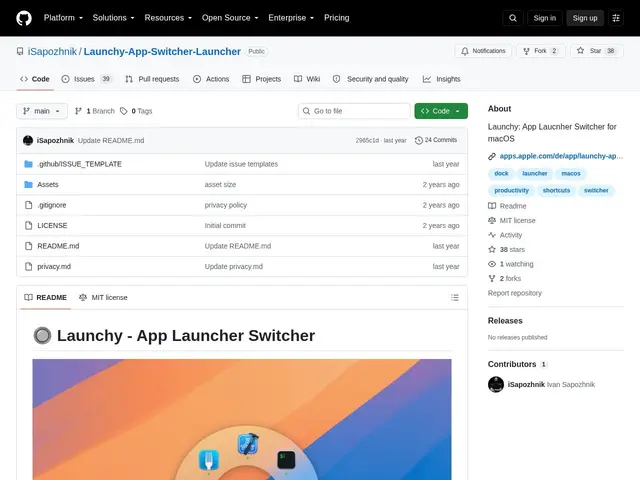Preview of Launchy — App Launcher Switcher