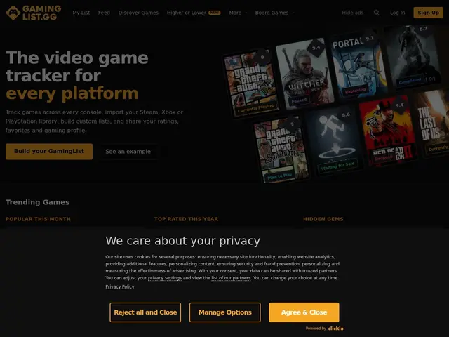Preview of GamingList