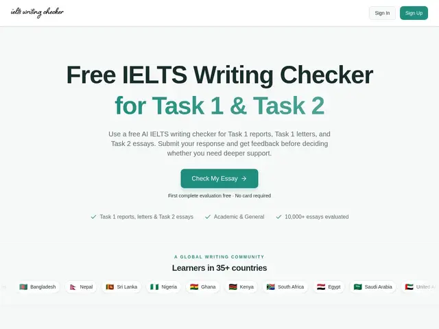 Preview of IELTS Writing Checker