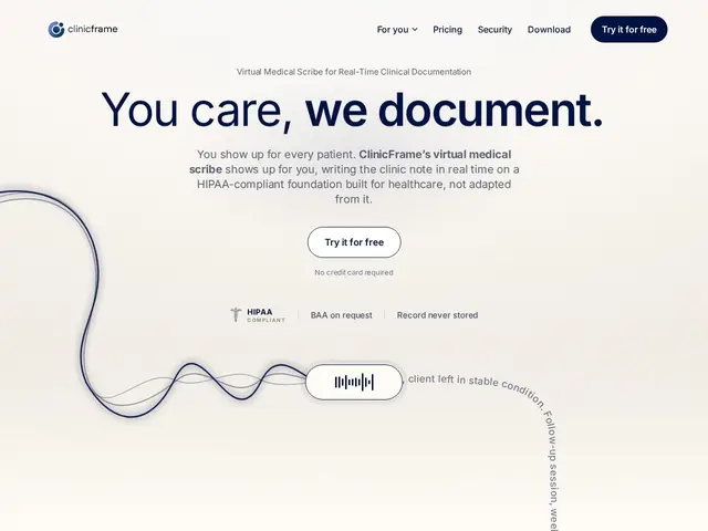 Preview of ClinicFrame