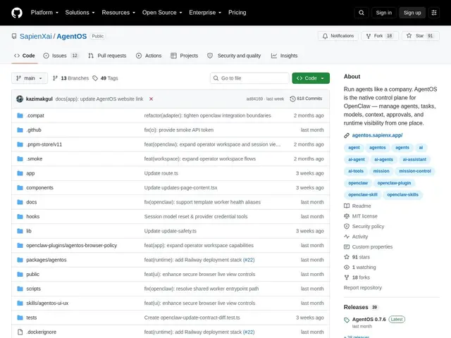 Preview of AgentOS