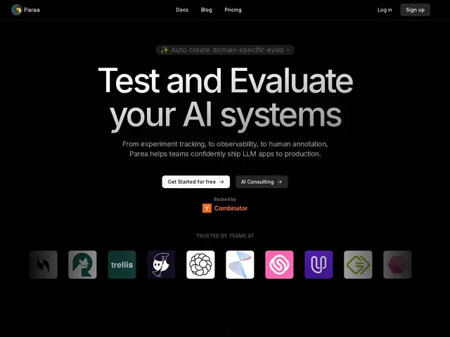 Preview of Parea AI