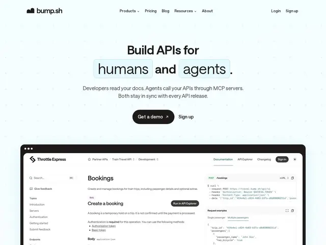 Preview of Bump.sh