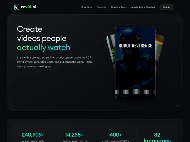 Preview of Revid AI
