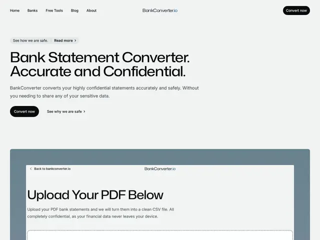 Preview of Bank Statement Converter