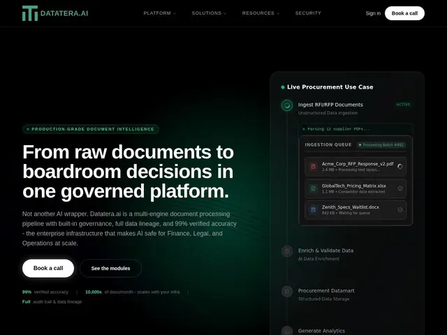 Preview of Datatera.ai