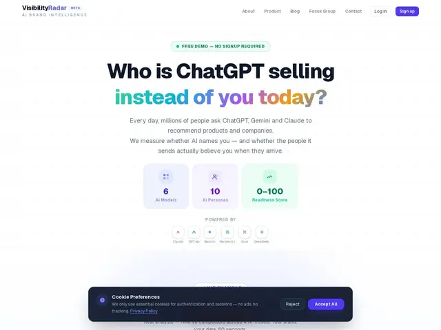 Preview of VisibilityRadar