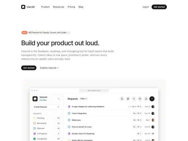 Preview of UserJot