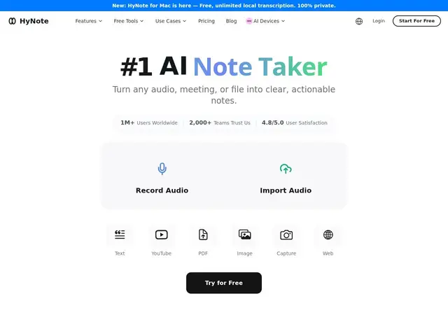Preview of HyNote for Mac