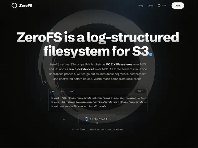 Preview of ZeroFS