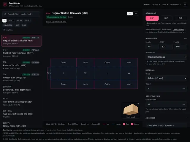 Preview of Box Blanks