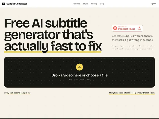 Preview of SubtitleGenerator