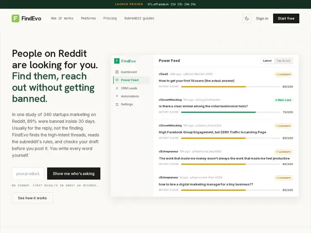 Preview of FindEvo