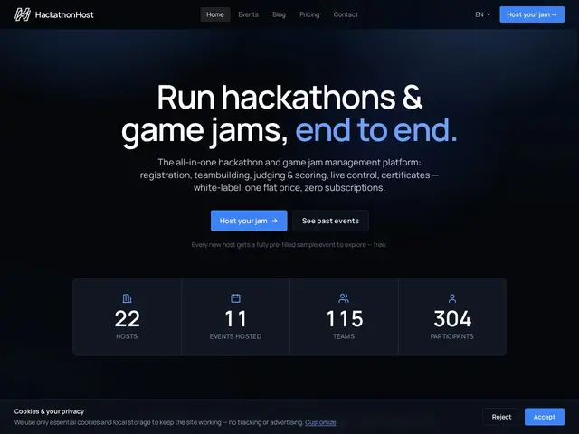 Preview of HackathonHost
