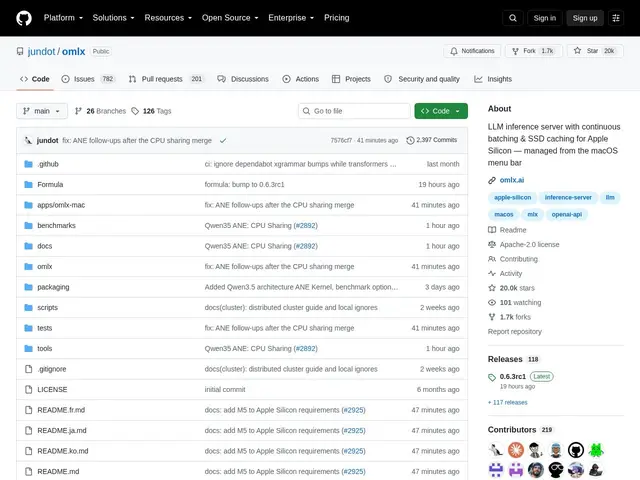 Preview of oMLX