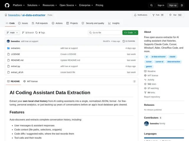 Preview of AI Data Extractor