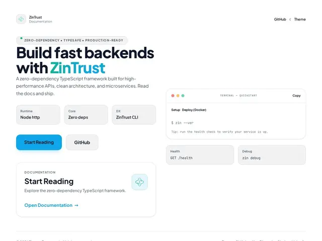 Preview of ZinTrust