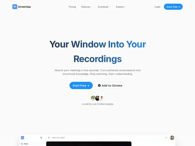 Preview of ScreenApp