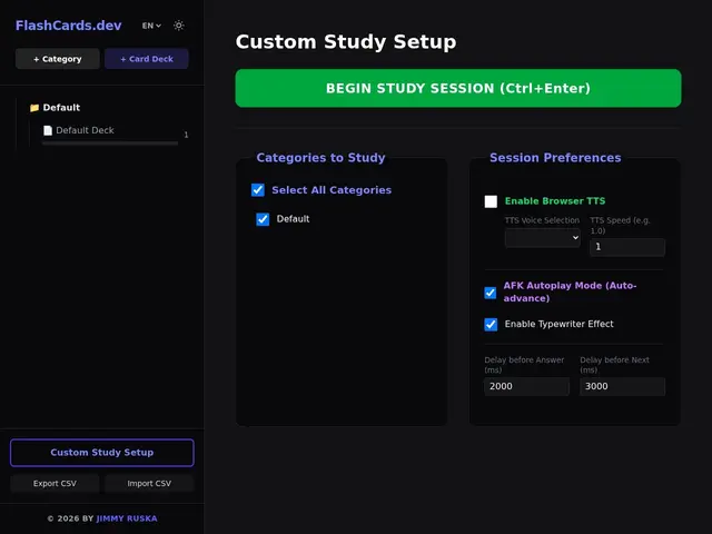 Preview of FlashCards.dev