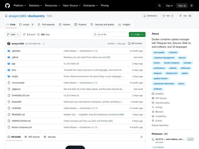 Preview of DockSentry