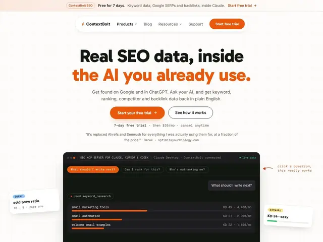 Preview of ContextBolt SEO
