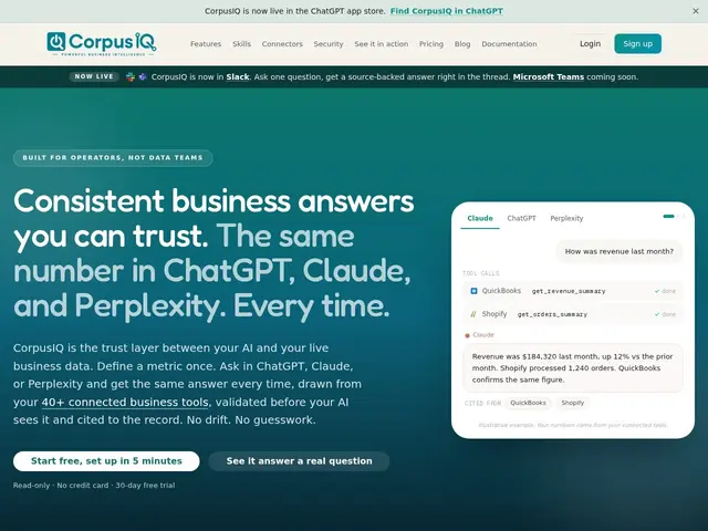 Preview of CorpusIQ