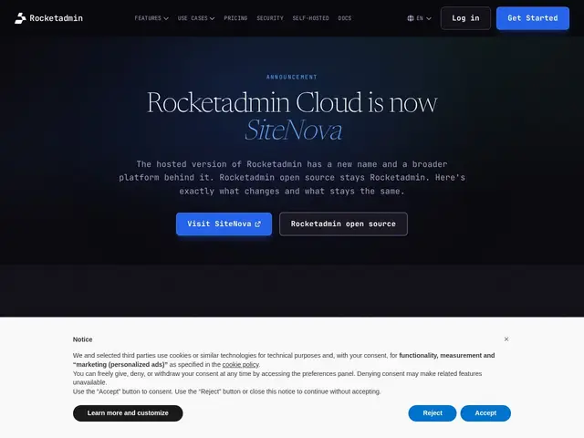 Preview of Rocketadmin