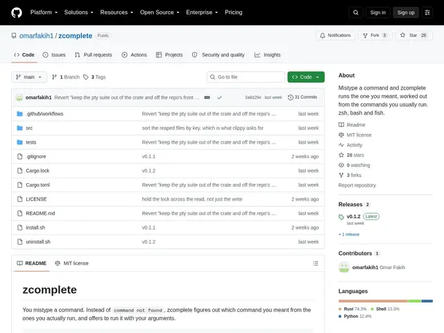 Preview of zcomplete