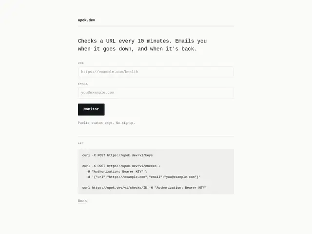 Preview of upok.dev