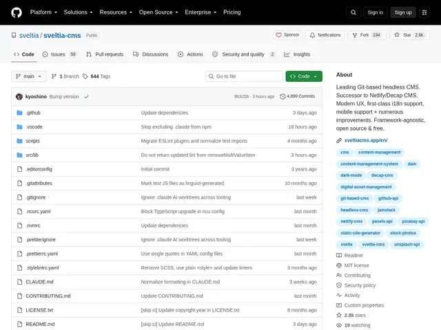 Preview of Sveltia CMS