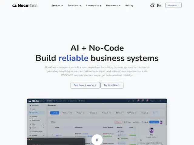 Preview of NocoBase