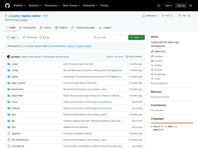 Preview of Leptos-Native