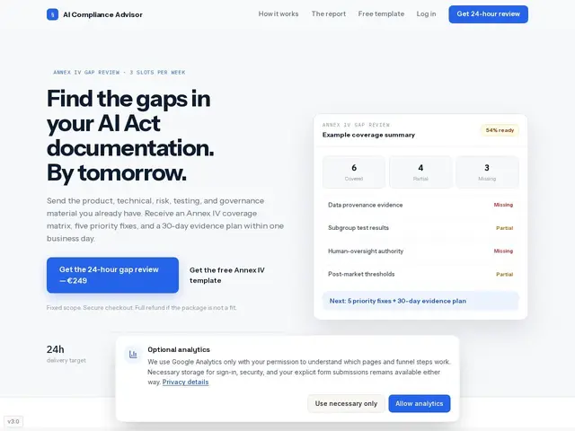 Preview of AI Compliance Advisor
