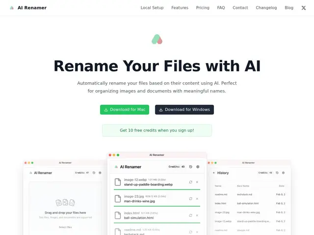Preview of AI Renamer