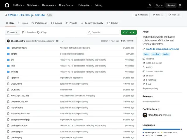 Preview of TexLite