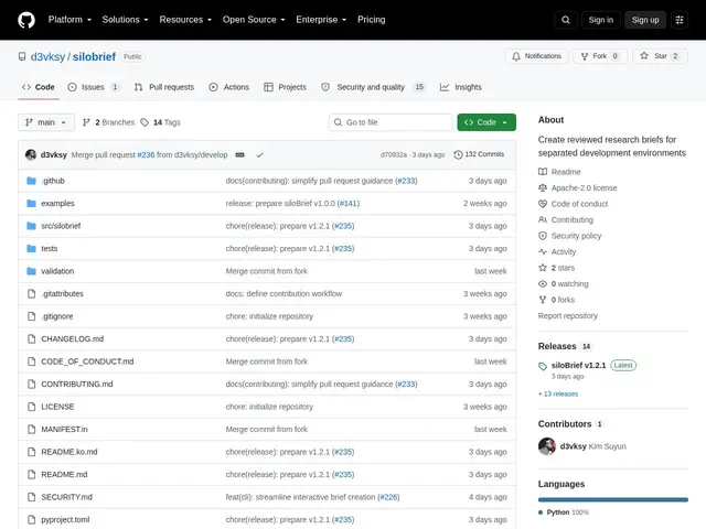 Preview of siloBrief