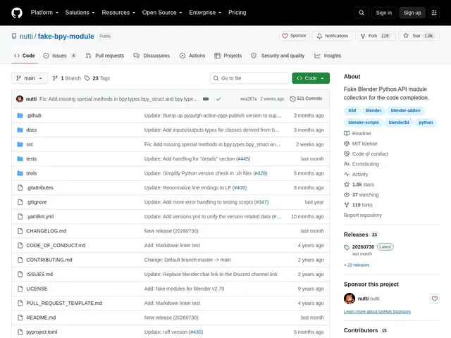 Preview of fake-bpy-module