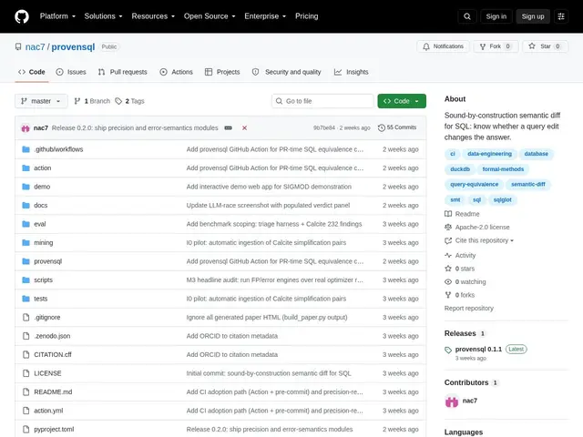 Preview of provensql