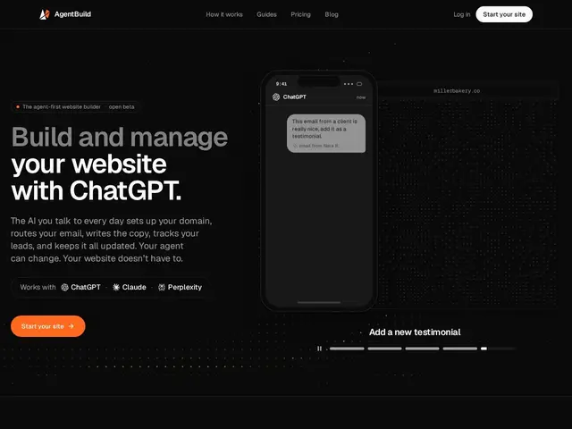 Preview of AgentBuild