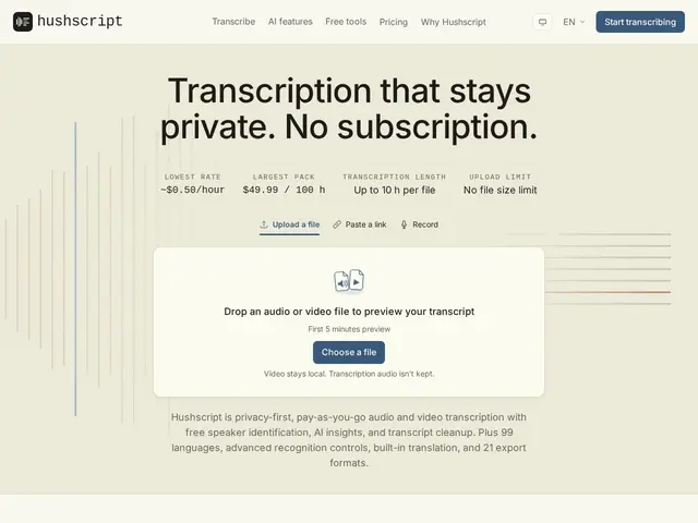 Preview of Hushscript