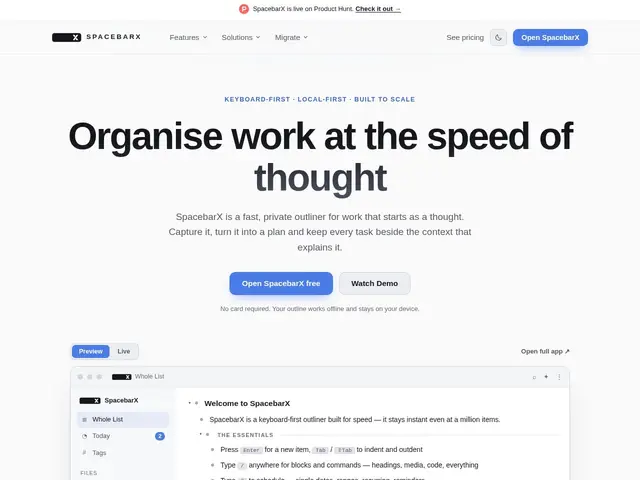 Preview of SpacebarX