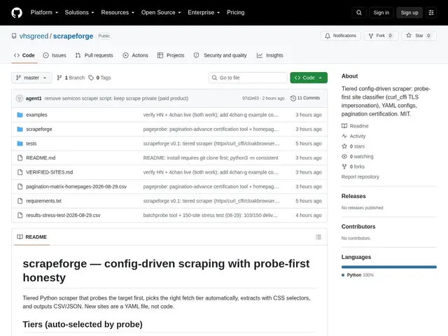 Preview of Scrapeforge