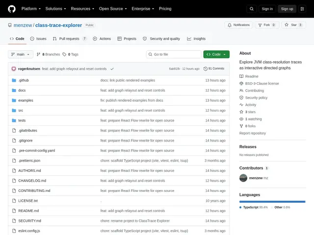 Preview of ClassTrace Explorer