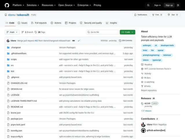 Preview of tokensift