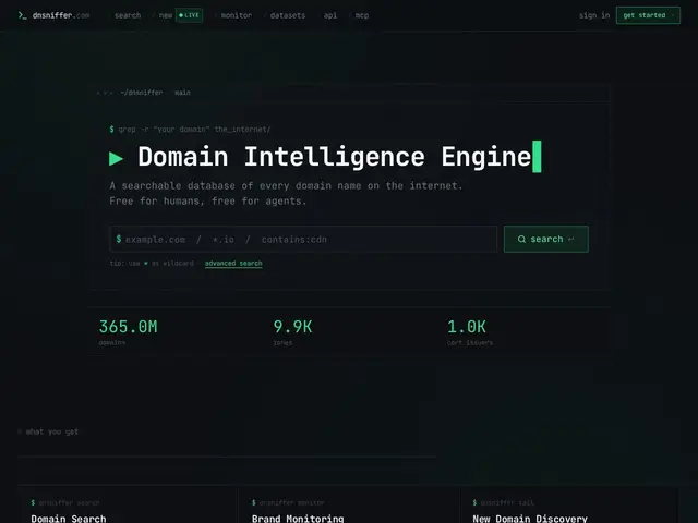 Preview of DNSniffer