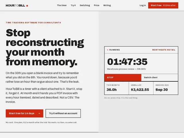Preview of HourToBill