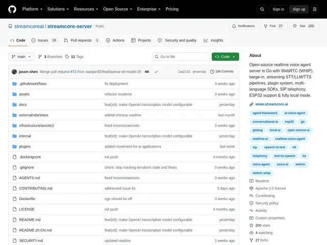 Preview of StreamCore