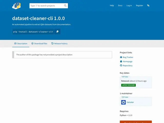 Preview of dataset-cleaner-cli